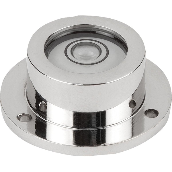 Kipp Round Spirit Level W. Mounting Flange D1=18 H=11, Form:A Brass, Comp:Polyamide, D=30, E30' - K1154.1181130