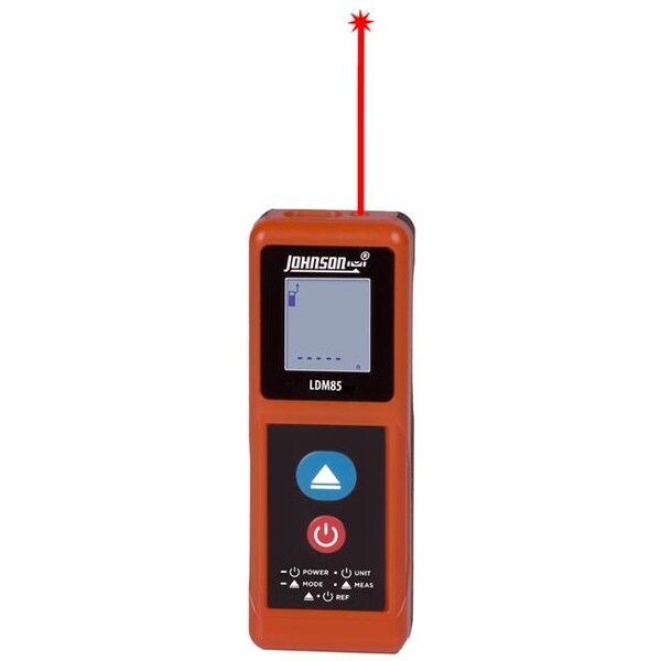 Johnson Johnson 2829588 85 ft. Indoor & Outdoor Distance Measurer Laser; Orange - 1 x 5.25 in. - 2829588