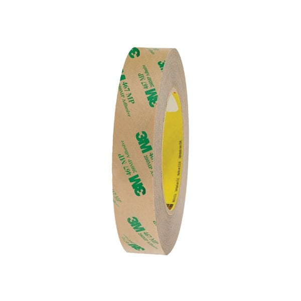 3M 1'' x 60 yds. Cintas de Transferencia de Adhesivo 3M 467MP, Rollos Manuales, 6PK - T965467MP6PK
