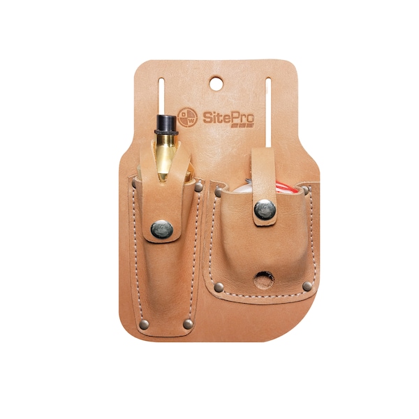 Sitegear 10218G Gammon Reel and Plumb Bob Leather Sheath - 51-10218G