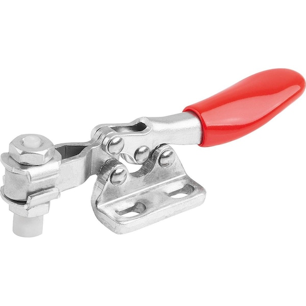 Kipp Toggle Clamp Horizontal Mini, Horizontal Foot F1=250, Adj Clamping Spind M04X20, Steel Electro - K1543.0250