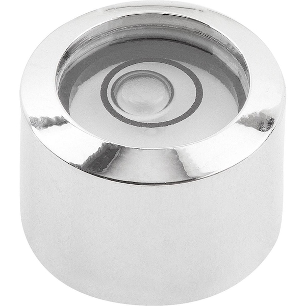 Kipp Round Spirit Level Cylindrical, Form:A, D1=18, H=11, Sensitivity 30', Brass, Comp:Polyamide - K1155.1181130