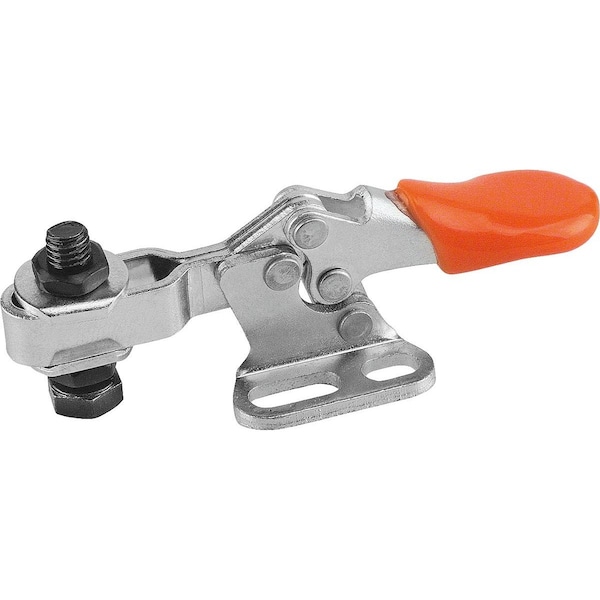 Kipp Toggle Clamp Mini Steel, Horizontal Foot, Comp:Plastic, Comp:Orange, M=M05X20 - K0071.0050