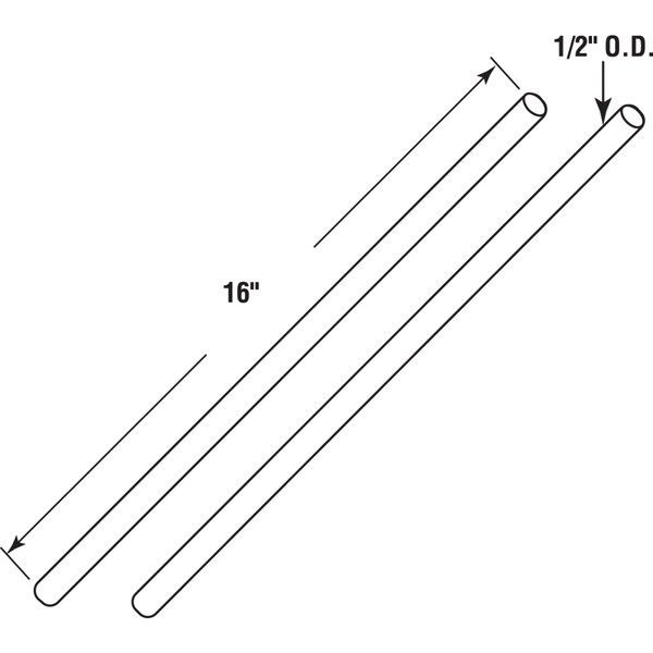 Prime-Line Prime-Line 16 in. L X 1/2 in. D Wire Winding Rods - GD52238