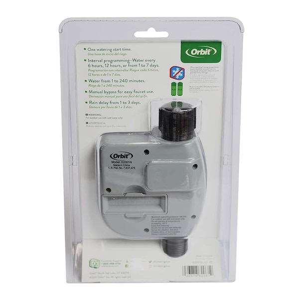 Thrifco Plumbing 1 Outlet 1 Dial Hose Faucet Timer, 62061N - 8429999