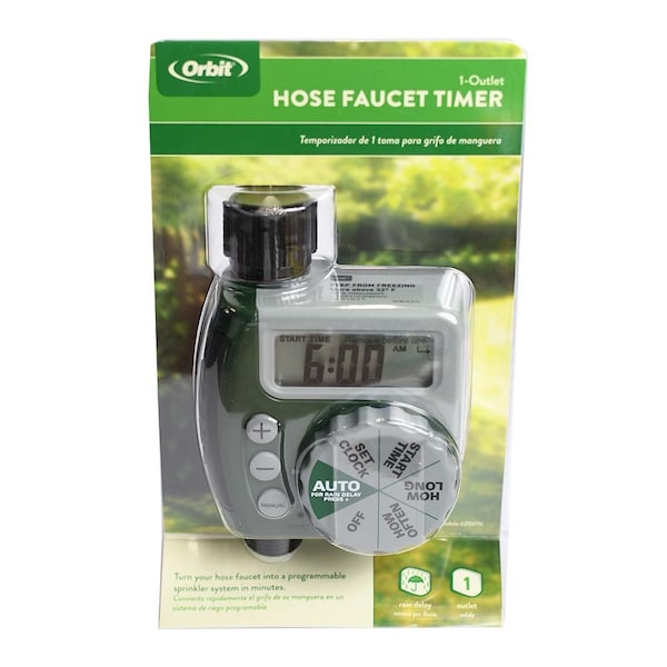 Thrifco Plumbing 1 Outlet 1 Dial Hose Faucet Timer, 62061N - 8429999