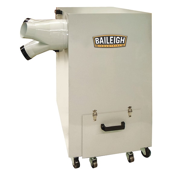 Baileigh Industrial Dust Collector, 1,450 cfm CFM Max Flow, 3 hp, Single Phase - MDC-1800-1.0