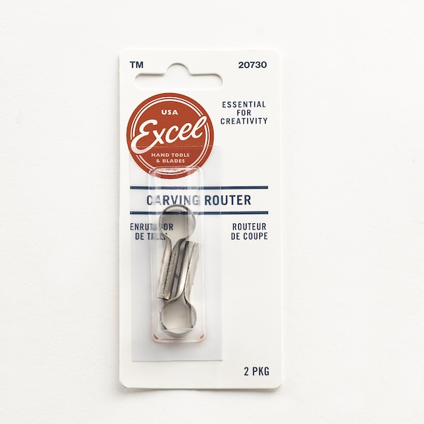 Excel Blades Large Round Carving Replacement Router, Carbon Steel Bits 2 pcs. 12pk. - 20730