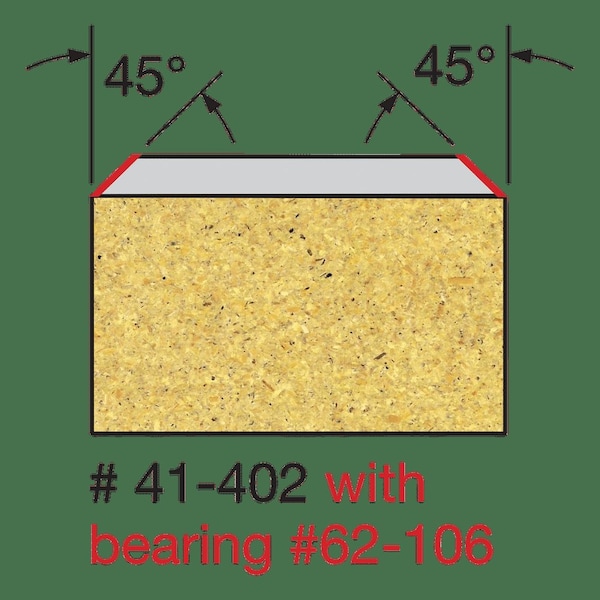 Freud Flush and Bevel Trim Bit, 7/8" dia. - 41-402