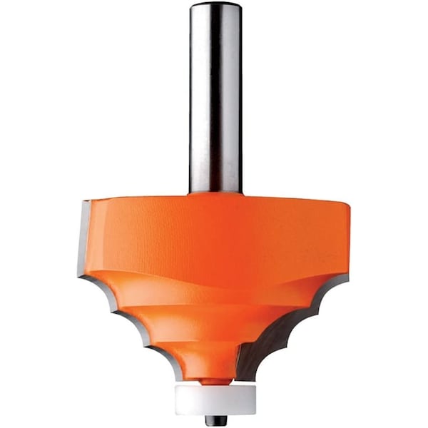 Cmt Solid Surface Decorative Edge Profile Bit W/Bearing, 2-5/8-Inch Diameter, 1/2-Inch Shank - 880.521.11