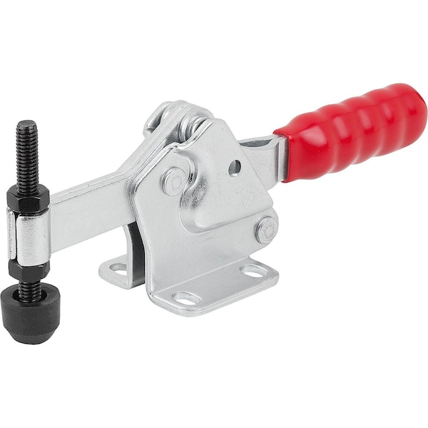 Kipp Toggle Clamp Horizontal Std, Horizontal Foot F1=1400, Fixed Clamp Spindle M06X50, Steel Galvanized - K1434.01400