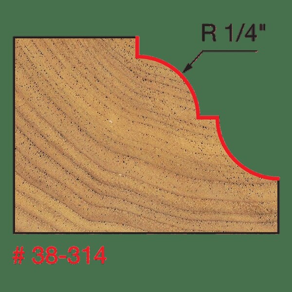 Freud Cove and Bead Bit Quadra-Cut, 1-9/16"dia - 38-314