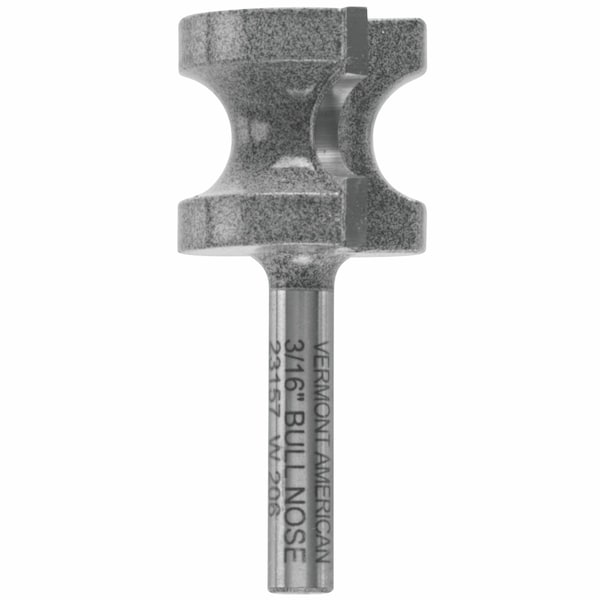 Vermont American Vermont American 1 in. D X 3/16 in. X 2-1/8 in. L Carbide Tipped Bull Nose Router Bit - 23157