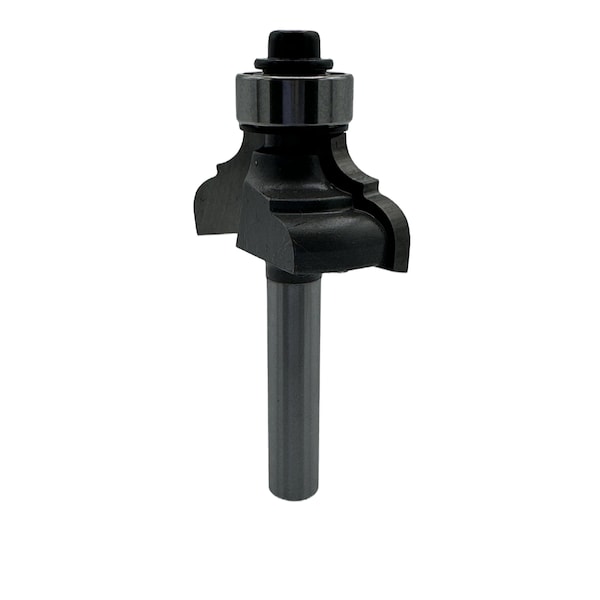 Qic Tools 1/4in R Cove And Bead Bit with Bearing 1/2in SH - CBP8.1516.12