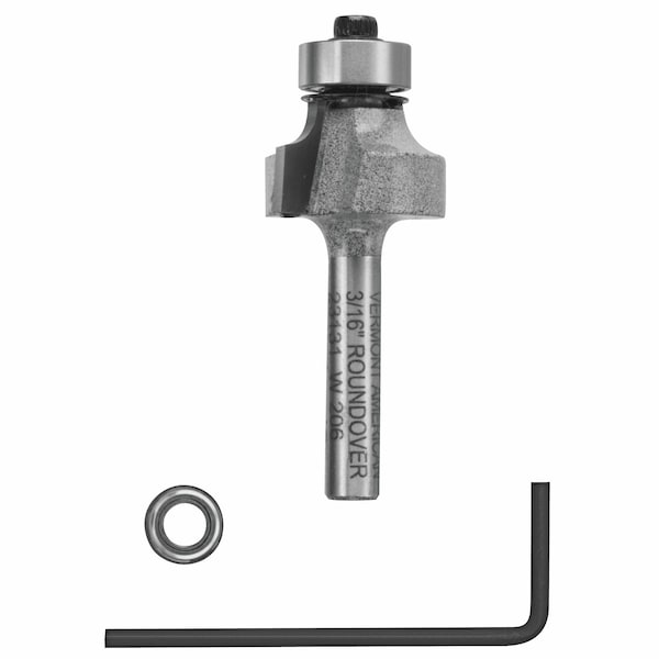 Vermont American Vermont American 7/8 in. D X 3/16 in. X 2-1/8 in. L Carbide Tipped Round Over Router Bit - 23131