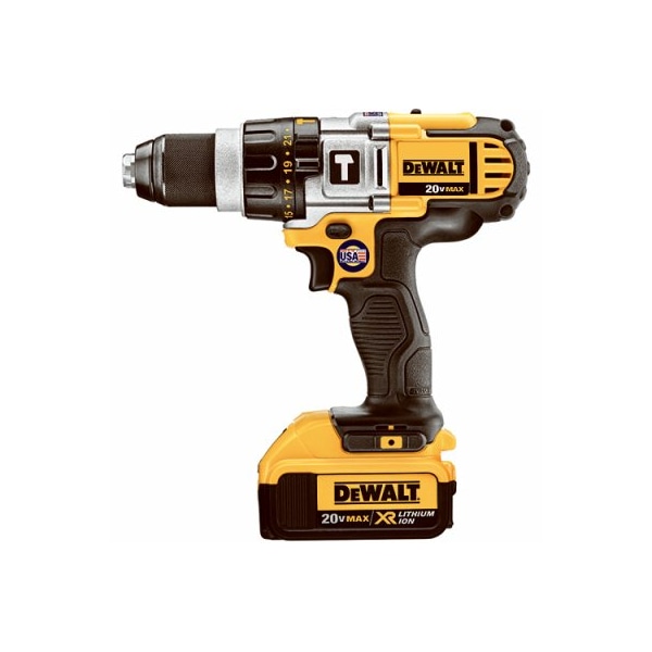 Dewalt Cordless Hammer Drill 20V MAX 20 V 1/2 in. Brushed Kit Battery & Charger - DCD985M2