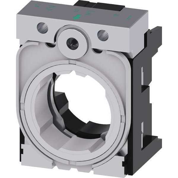 Siemens Holder, 22 mm, Negro/Plata - 3SU1550-0AA10-0AA0