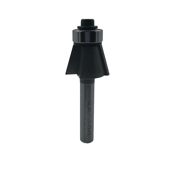 Qic Tools 15 Deg Bevel Laminate Trim Bit With Bearing 1/4in SH - CTB11.14.14.15