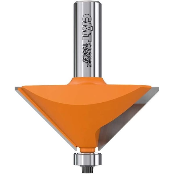 Cmt Chamfer Router Bit 1/2" Shank, 2-9/16" Cutting Diameter, 1" Cutting Length, 45 Degree Cutting Angle - 836.950.11