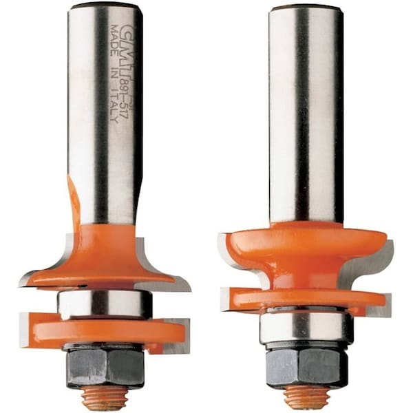 Cmt 2-Piece Junior Rail & Stile Bit Set, 1-1/4-Inch Diameter, 1/2-Inch Shank - 891.517.11