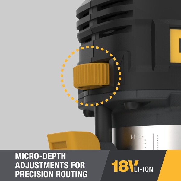 Caterpillar Cat 18V Brushless 1/4 in. Cordless Trim Router, Tool Only - DX82B