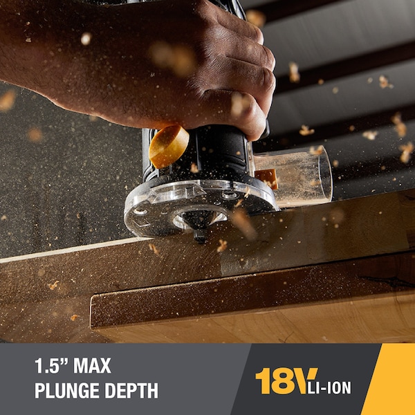 Caterpillar Cat 18V Brushless 1/4 in. Cordless Trim Router, Tool Only - DX82B
