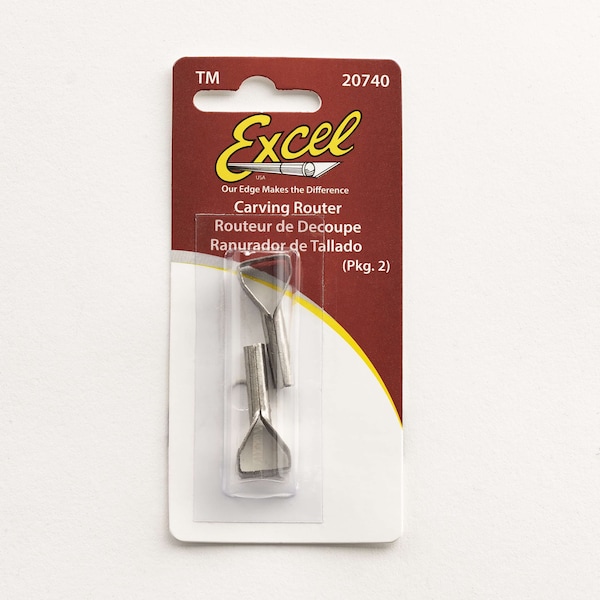 Excel Blades Square Carving Replacement Router, Carbon Steel Router Bits 2pcs. 12pk - 20740