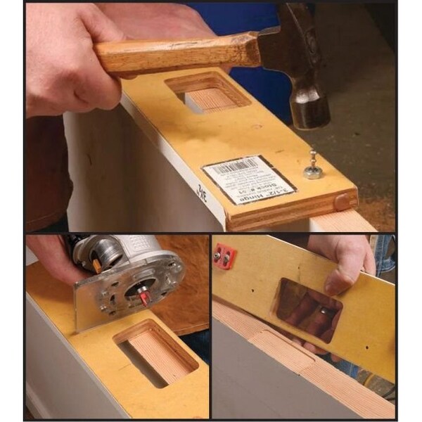 Big Horn 3" Hinge Template, Single Pocket, 1/4" Radius Corner Replaces 301 - 70161