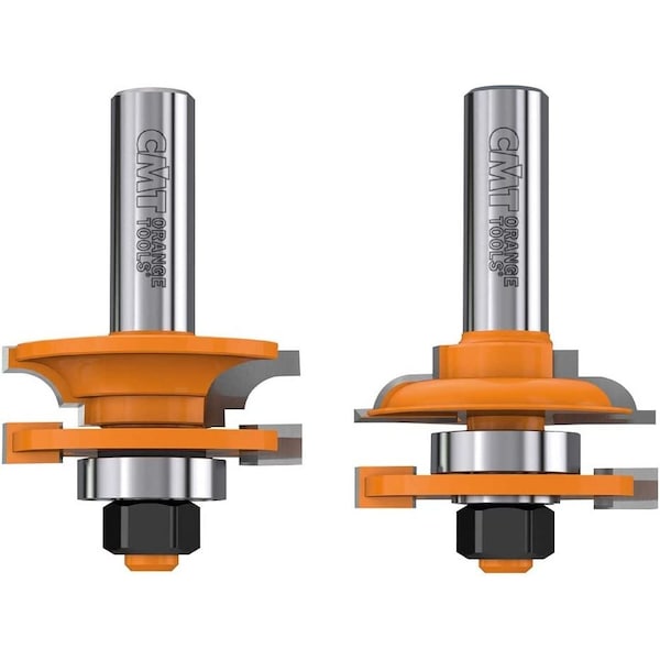 Cmt 2-Piece Rail & Stile Bit Set, 1/2-Inch Shank, 1-3/4-Inch Diameter, Carbide-Tipped - 891.503.11