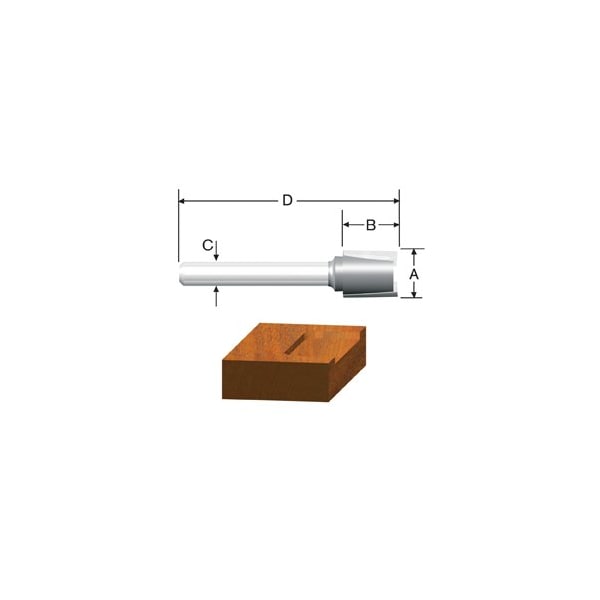 Vermont American CT 3/4X25/32 Hinge Mortise 2F 1/4S - 23112
