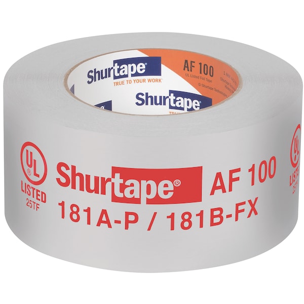 Cinta de aluminio Shurtape, 2-1/2 pulg. x 60 yardas, plata - AF 100