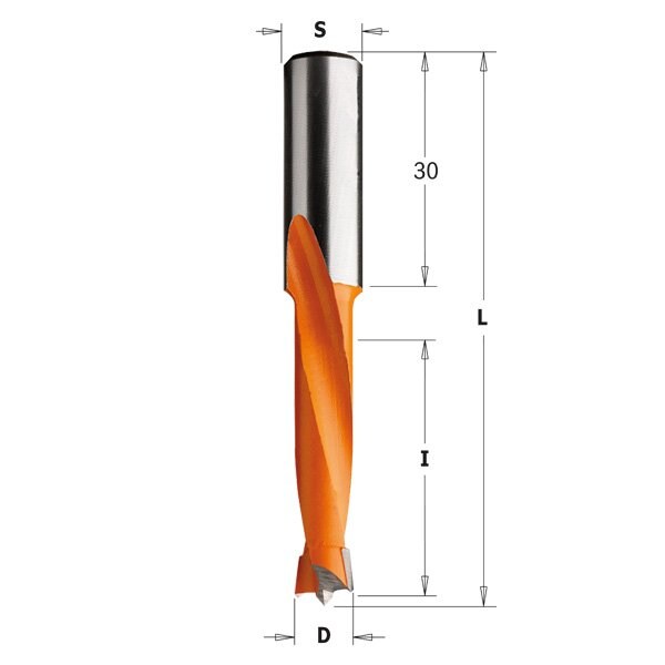 Cmt Dowel Drill, Rght, 15mm dia., 35mm Cut L - 311.150.11
