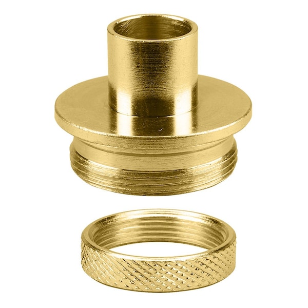 Big Horn Brass Router Template Guide I.D. 17/32" O.D. 5/8" with Lock Nut - Door Template Kit - 19668