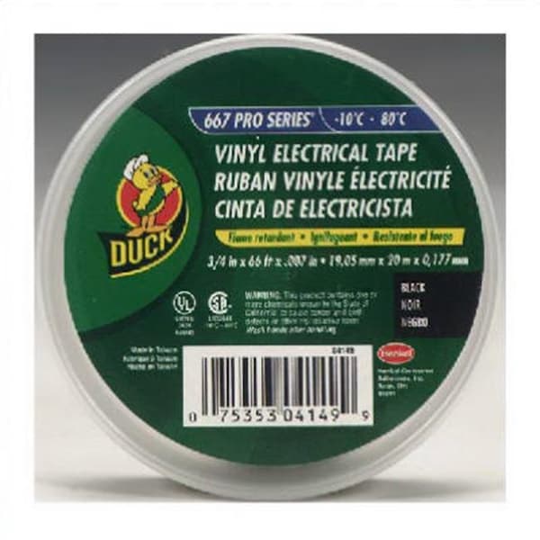 Cinta eléctrica negra de 0.75 pulg. x 66 pies - 472886
