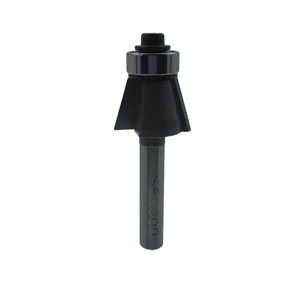 Qic Tools 7 Deg Bevel Laminate Trim Bit With Bearing 1/4in SH - CTB11.38.14.7