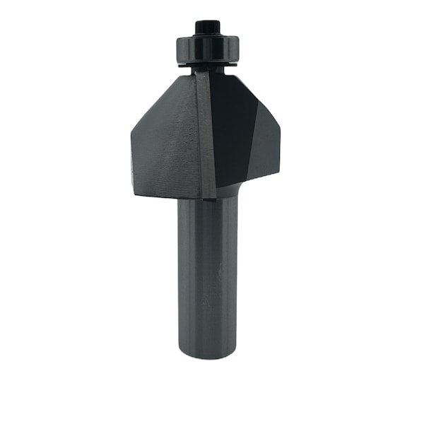 Qic Tools 1-1/8in Chamfer bit 45 Degree With Bearing 1/2in SH - CBC1.118.12.45