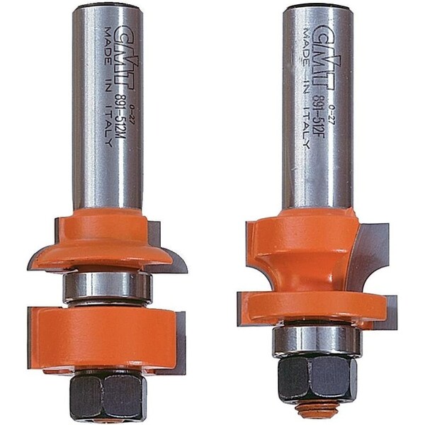Cmt 2-Piece Rail & Stile Bit Set, 1-1/8-Inch Diameter, 1/2-Inch Shank - 891.512.11