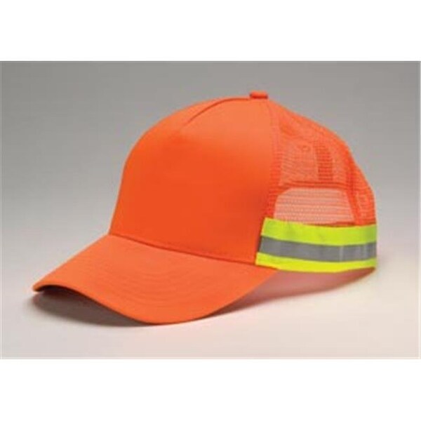 Adams Headwear Adams Headwear 00820599192425 TRUCKER REFLECTIVE HAT TR102 ORANGE ONE SIZE FITS ALL - 820599192425