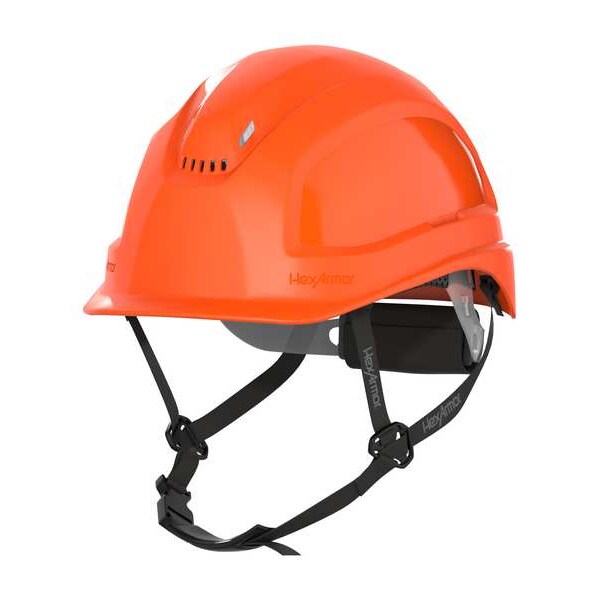 Hexarmor Safety Helmets, Ceros, HDPE, 6 Point Ratchet, Type 1, Class C, Orange - 16-14009
