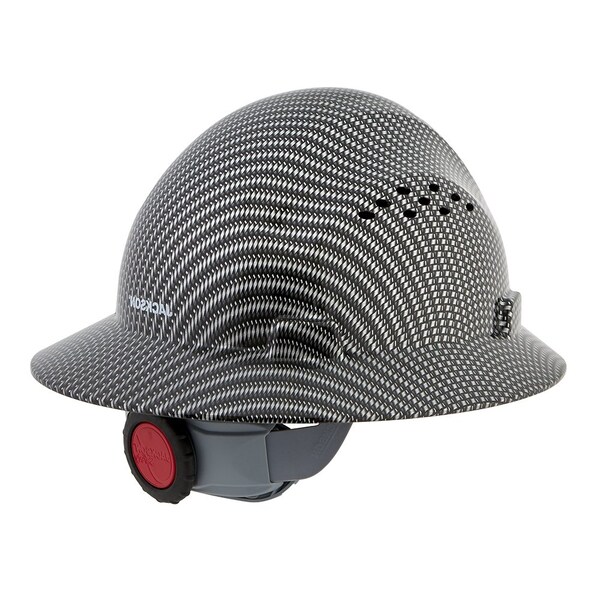Jackson Safety Vented, 370 Speed Dial™ Ratcheting Headgear, Carbon Fiber - Silver - 20620