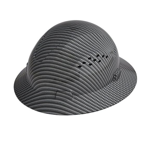 Jackson Safety Vented, 370 Speed Dial™ Ratcheting Headgear, Carbon Fiber - Silver - 20620