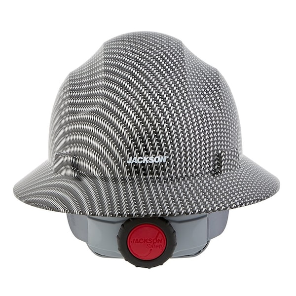 Jackson Safety Non-Vented, 370 Speed Dial™ Ratcheting Headgear, Carbon Fiber - Silver - 20600