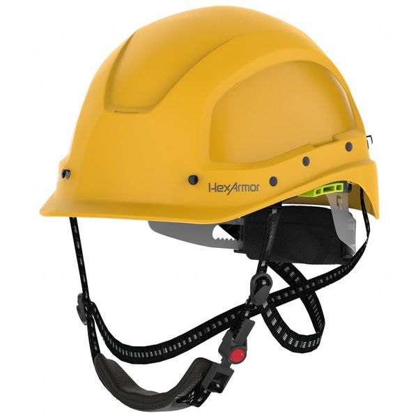 Hexarmor Suspension Helmet, Yellow, Ceros, ABS, 4 Point Ratchet, Class C, Type 1, Yellow - 16-17003
