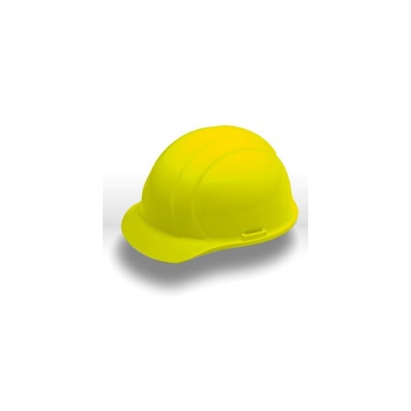 Erb Americana Safety Helments CAP STYLE: 4-POINT NYLON SUSPENSION WITH SLIDE-LOCK ADJUSTMENT, Yellow - 19762