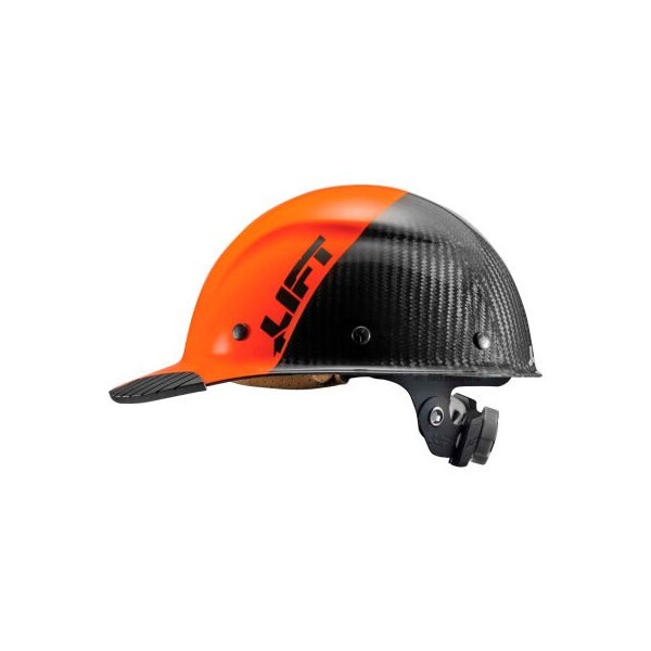 Lift Safety Lift Safety DAX Carbon Fiber Cap Brim 50-50, Orange/Black - HDC50C-19OC