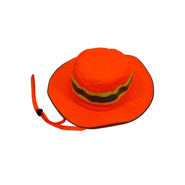 Petra Roc Inc Petra Roc Hi-Visibility Full Brimmed Ranger Hat, Polyester Mesh/Oxford, Orange, S/M - ORH-FB-S/M