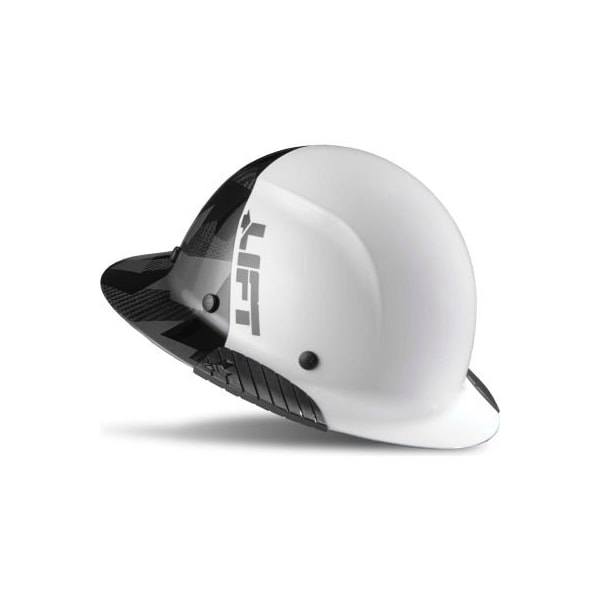 Lift Safety Lift Safety DAX Carbon Fiber Full Brim 50-50, White/Black Camo - HDF50C-20CK