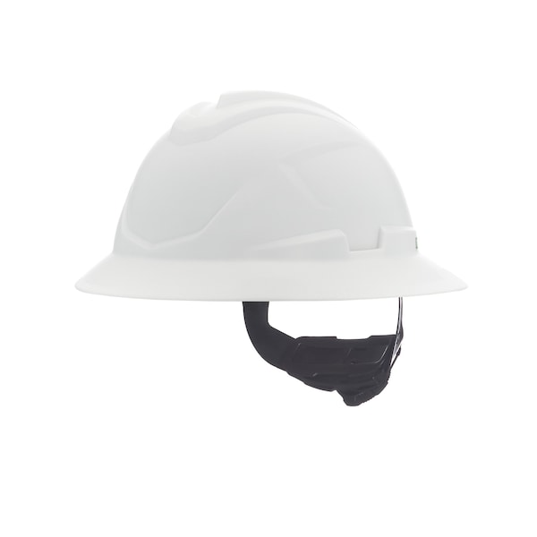 Msa Safety V-Gard C1 Full Brim, Non-Vented, Fas-Trac III, Type 1, Class E, White - 10215837