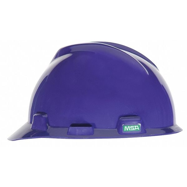Msa Safety Hard Hat, V-Gard, Polyethylene, 4 Point Fas-Trac III, Type 1, Class E, Purple - 495858
