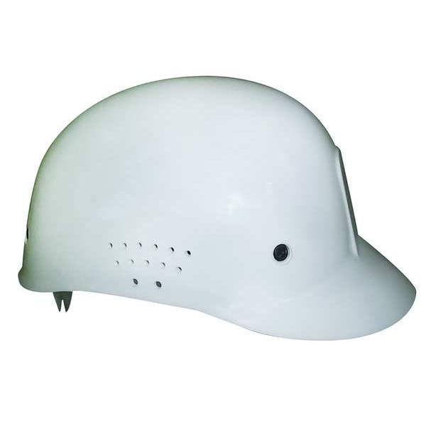 Condor Vented Bump Cap, Front Brim, Polyethylene, Pinlock Suspension, Fits Hat Size 6 1/2 to 7 1/2, White - 23Z350